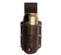 Hulara Full Grain Buff Leather Beer Holster Small Bottle Holster for Men Cowboy Beer Holder for Travel/Outdoor Beer Bottle Holder Belt Buckle