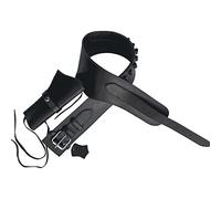 Hulara Full Grain DD Harness Buff Leather Western Gun Holster for Men Heritage Rough Rider 357 Magnum Cowboy Gun Belt & Holster .38/.357 Cal Revolver Holster, Plain Black Right Side, Size-3(42-44 in)