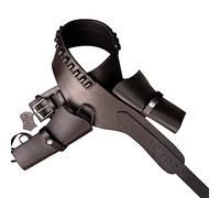 Hulara Full Grain DD Harness Buff Leather Western Gun Holster Men Heritage Rough Rider 357 Magnum Cowboy Belt and .38/.357 Cal Revolver Holster, Plain Brown Double Side, Size-1(34-36 Inch)