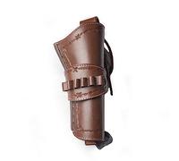 Hulara Leather Cowboy Holster with Ammo Loops 9mm Luger and 9mm NATO .38 .357 Holster. 40 S&W .38 Special .357 Magnum Western Holster fit 4" to 8" Revolver Holster