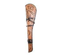 Hulara_ Western Genuine Leather Rifle Scabbard Hand Tooled Gun Case Shotgun Barrel Sleeve Hardcase Saddle