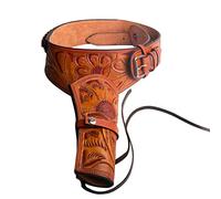 Hulara Western Gun Holster .45 Auto .45 ACP 44/45 Caliber Cowboy Holster for Revolver Full Grain Buff Leather Gun Holster with Belt for Men