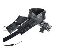 Hulara Western Holster 44/45 Caliber Cowboy Leather Holster Belt Long Barrel Gun Full Grain Buff Leather Heritage Rough Rider Holster for Men, Black Right Side 44cal, Size-4(46-48 Inch)