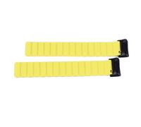 Hulex Supplies 2pcs Replacement Watch Bands for Charge 6/5, Silicone Snap Wristbands with Strong Alloy Clasp, Soft Comfortable Strap for Small to Large Wrists 160mm - 225mm (Grey Yellow)