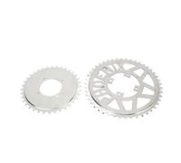 Hulex Supplies 410 Chain Sprocket Set, Steel Rear Sprocket for DIY Scooters Beach Bikes Motorcycle, 410 Flower Disc Chain Wheel with Accurate Fit and Smooth Operation