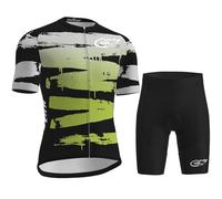 HULG Cycling Jersey for Mens,9D Padded, Breathable, Quick Dry Triathlon Suit - Short Sleeve One Piece Bodysuit for Bicycle Training, Racing Bike Top, Cyclist Clothing (Color-05-C,S)