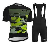 HULG Cycling Jersey for Mens,9D Padded, Breathable, Quick Dry Triathlon Suit - Short Sleeve One Piece Bodysuit for Bicycle Training, Racing Bike Top, Cyclist Clothing (Color-12-B,L)