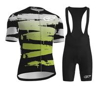 HULG Cycling Jersey for Mens,9D Padded, Breathable, Quick Dry Triathlon Suit - Short Sleeve One Piece Bodysuit for Bicycle Training, Racing Bike Top, Cyclist Clothing (Color-05-B,L)