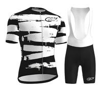 HULG Cycling Jersey for Mens,9D Padded, Breathable, Quick Dry Triathlon Suit - Short Sleeve One Piece Bodysuit for Bicycle Training, Racing Bike Top, Cyclist Clothing (Color-06-A,S)