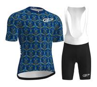 HULG Cycling Jersey for Mens,9D Padded, Breathable, Quick Dry Triathlon Suit - Short Sleeve One Piece Bodysuit for Bicycle Training, Racing Bike Top, Cyclist Clothing (Color-01-A,XXL)