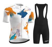 HULG Cycling Jersey for Mens,9D Padded, Breathable, Quick Dry Triathlon Suit - Short Sleeve One Piece Bodysuit for Bicycle Training, Racing Bike Top, Cyclist Clothing (Color-02-B,XL)
