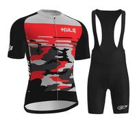 HULG Cycling Jersey for Mens,9D Padded, Breathable, Quick Dry Triathlon Suit - Short Sleeve One Piece Bodysuit for Bicycle Training, Racing Bike Top, Cyclist Clothing (Color-07-B,M)