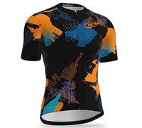 HULG Men’s Cycling Jersey - Short Sleeves Summer Biking Tops, Breathable Quick Dry Mountain Bike MTB Jersey, Professional Road Bike and Mountain Bike Riding Suits (Color-05,L)