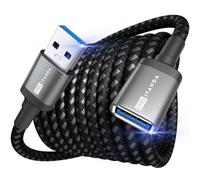Hulier 10FT USB Extension Cable USB 3.0 Extension Cord Type A Male to Female ITANDA 5Gbps Data Transfer for Keyboard, Mouse, Playstation, Xbox, Flash Drive, Printer, Camera and More