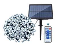 HULIN Solar String Lights, 100M 1000 LED Solar Garden Lights with 8 Modes Waterproof Solar Fairy Lights for Trees Patio Fence Wedding Party Christmas Decor (White)