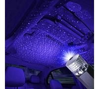 HULIN USB Star Projector Night Light, Car LED Atmosphere Lights Portable Adjustable Romantic Star Light Decor for Bedroom Party Car Interior Ceiling, Plug and Play (Blue)