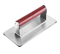 HULISEN Stainless Steel Burger Press, 9 Inch Large Heavy Duty Burger Press with Wood Handle, Non-stick Grill Press for Griddle, Steak Weight Griddle BBQ Accessories for Panini, Sandwiches