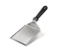 HULISEN Stainless Steel Grill Spatula, 15.2 x 12.7 cm Metal Turner | Wide Blade with Cutting Edge, Dishwasher Safe, Kitchen Griddle Accessories for Burgers, Pancakes and Flat Top Griddle