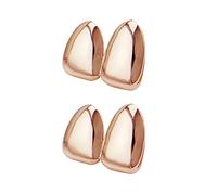 Huliyhus 2 Pcs 18K Gold Plated Double Tooth Cap Hip Hop Teeth Grillz Vampire Fangs Grills Set for Men Women Party Accessories Teeth Grills, One Size, brass, No Gemstone