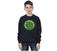 Hulk Chest Logo Sweatshirt Marvel Navy 7-8 Years