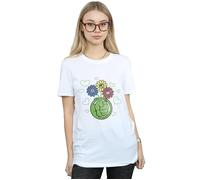 Hulk Flower Fist Cotton Boyfriend T-Shirt Marvel White S