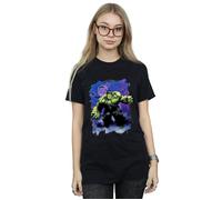 Hulk Halloween Spooky Forest Cotton Boyfriend T-Shirt Marvel Black XXXL