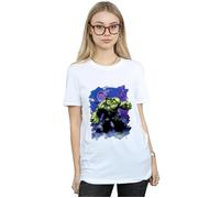 Hulk Halloween Spooky Forest Cotton Boyfriend T-Shirt Marvel White XL