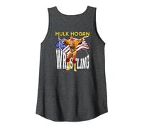 Hulk Hogan_007_Back Printed Tank Top, Women, Dark Heather Grey, Large