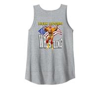 Hulk Hogan_007_Back Printed Tank Top, Women, Heather Grey, Medium