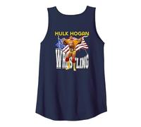 Hulk Hogan_007_Back Printed Tank Top, Women, Navy Blue, XX-Large