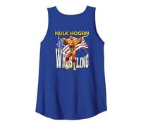 Hulk Hogan_007_Back Printed Tank Top, Women, Royal Blue, Large