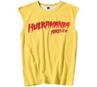 Hulk Hogan Hulkamania Forever Tank Top - Unisex Sleeveless Gym Vest for Men & Women, Casual Streetwear Tribute to The Wrestling Legend (Yellow,4XL)