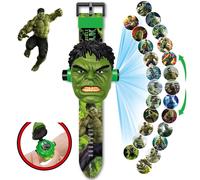 (Hulk) Kids Electronic Projection Watches Digital Childrens Watch 24 Projection 3D Cartoon Watches Spider Man