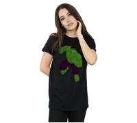Hulk Pose Cotton Boyfriend T-Shirt Marvel Black S