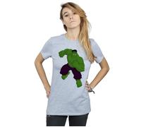 Hulk Pose Cotton Boyfriend T-Shirt Marvel Grey M
