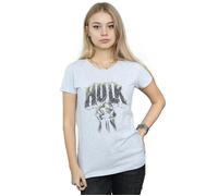 Hulk Punch Logo Cotton T-Shirt Marvel Grey M