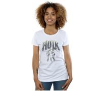 Hulk Punch Logo Cotton T-Shirt Marvel White L