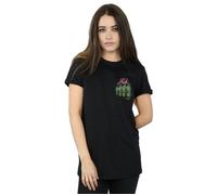 Hulk Tattoo Fist Breast Print Cotton Boyfriend T-Shirt Marvel Black S