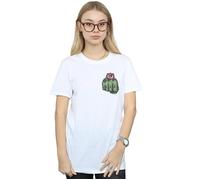 Hulk Tattoo Fist Breast Print Cotton Boyfriend T-Shirt Marvel White S