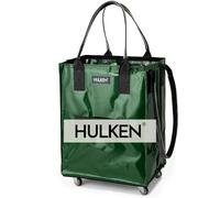 HULKEN - (Medium, Forest Green) Reusable Grocery Bag On Wheels, Shopping Trolley, Rolling Tote, Zipper Closure, Lightweight, Carries Up to 66 lb, Folds Flat, Unbreakable Handles