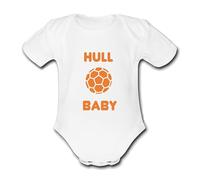 HULL Baby Football Personalised Unique Baby Vest City Baby Grow Babygrow Argyle Novelty Boys Girls Footy Funny