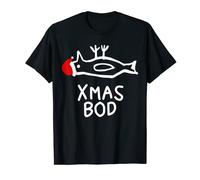 Hull East Yorkshire Urban Graffiti Christmas Tops | Xmas Bod | Funny Hull Graffiti Dead Bird Christmas T-Shirt - Black, Small