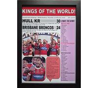 Hull KR 30 Brisbane Broncos 24-2026 World Club Challenge - framed print