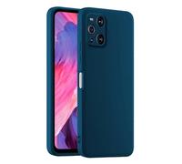 HULLIN Colorful Silicone Phone Case Cover, Suitable for OPPO Find X3 Pro (6.7") - Sapphire Blue