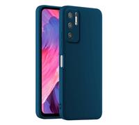 HULLIN Colorful Silicone Phone Case Cover, Suitable for Redmi Note 10 5G / POCO M3 Pro 5G (6.5") - Sapphire Blue