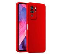 HULLIN Colorful Silicone Phone Case Cover, Suitable for Redmi Note 10S / Redmi Note 10 (4G) / POCO M5s (6.43") - China Red