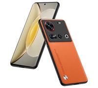 HULLIN Phone Case Compatible With Nubia Z70S Ultra/Nubia Z70 Ultra (6.85"), Protective Cover In PU Leather - Orange
