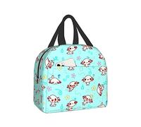 Hulnulnu Axolotl Kawaii Cute Insulated Lunch Bag Reusable Lunch Box Portable Cooler Lunch Boxes Waterproof Lunch Tote for Picnic Office Work