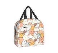 Hulnulnu Cartoon Cats Thermal Lunch Bag, Cute Colorful Kitten Animal Insulated Portable Lunchbox Tote Meal Prep Cooler for Boys Girls Kids Picnic School Travel Camping
