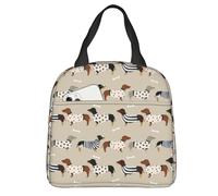 Hulnulnu Dachshunds Dog Portable Lunch Bag Insulated Cooler Tote Box for Travel/Picnic/Work